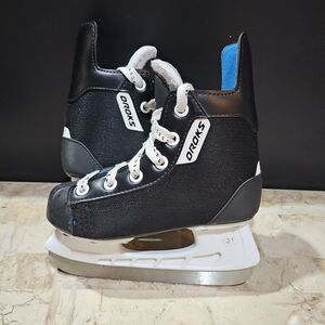 Decathlon Oroks 100 Kids‎ Hockey Ice Skates Black And White Size 13  Toddler
